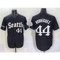 Seattle Mariners #44 Julio Rodr¨ªguez Black Puhics 'Deep Sea Gothic Edition' Vapor Premier Limited Stitched Jersey