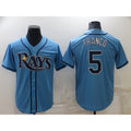 Tampa Bay Rays #5 Wander Franco Light Blue Puhics Stitched Cool Base Jersey