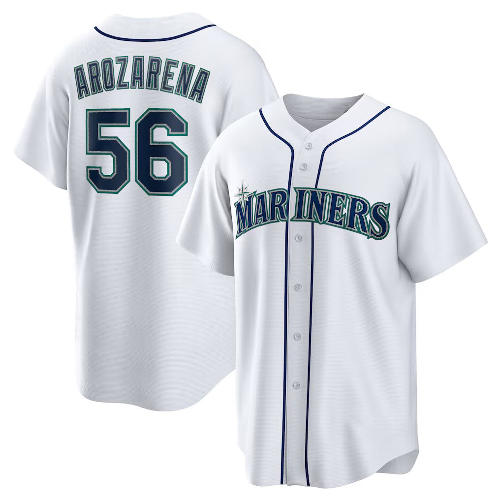 Seattle Mariners #56 Randy Arozarena White Puhics Home Replica Jersey