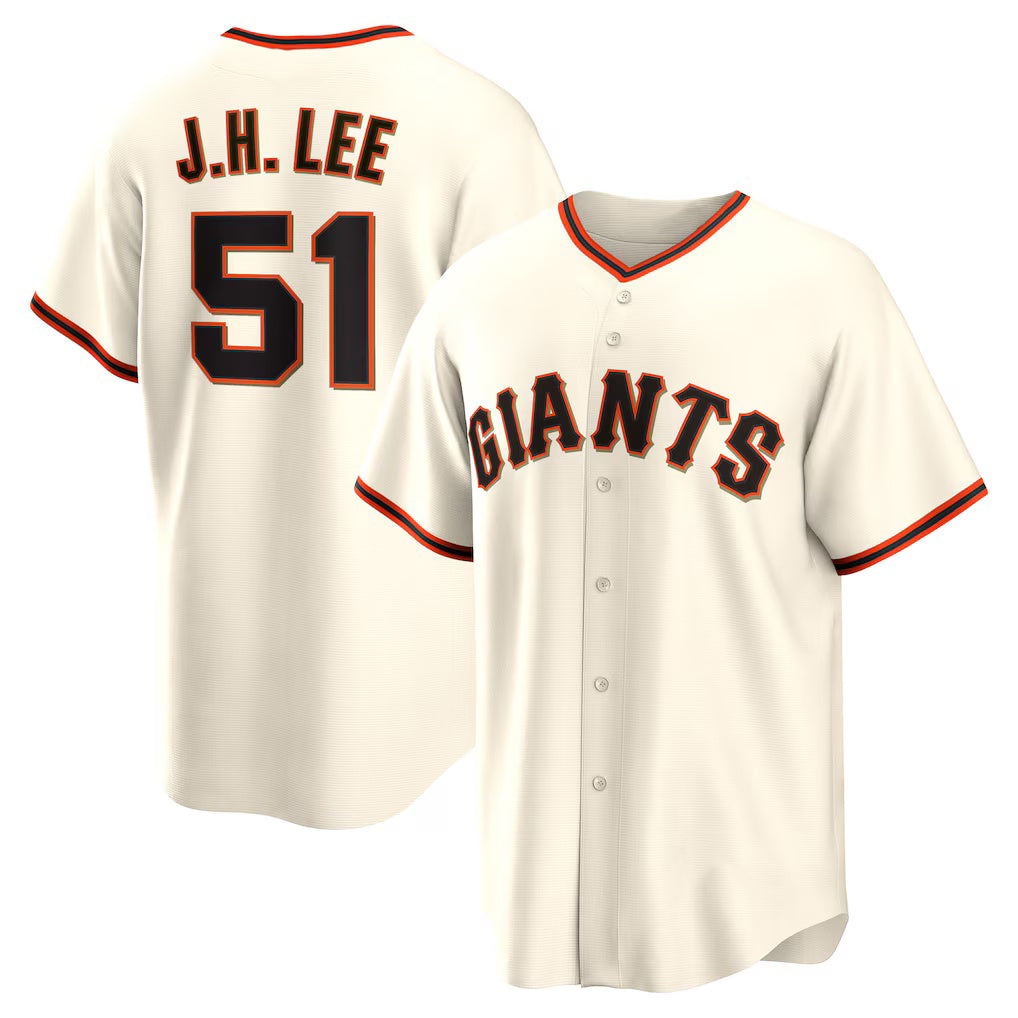 San Francisco Giants #51 Jung Hoo Lee Cream Puhics Home Replica Player Jersey