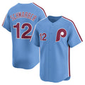 Philadelphia Phillies #12 Kyle Schwarber Light Blue Puhics Alternate Limited Jersey
