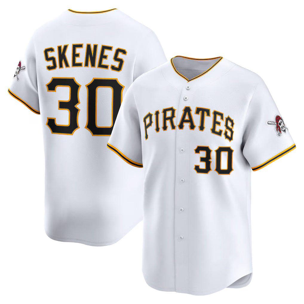 Pittsburgh Pirates #30 Paul Skenes White Puhics Home Limited Player Jersey