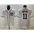 New York Yankees #11 Anthony Volpe White Puhics Fashion Cool Base Jersey