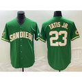 San Diego Padres #23 Fernando Tatis Jr Green Puhics Cool Base Stitched Jersey