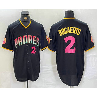 San Diego Padres #2 Xander Bogaerts Black Puhics Player Number Fashion Jersey