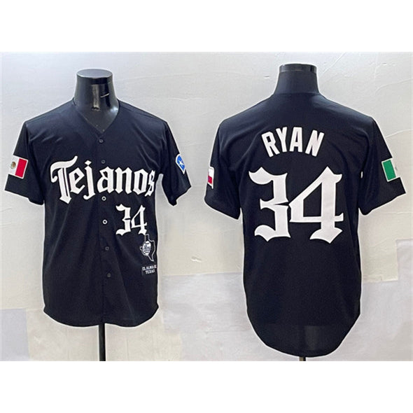 Texas Rangers #34 Nolan Ryan Black Puhics Mexico 2025 Vapor Premier Limited Stitched Jersey