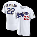 Los Angeles Dodgers #22 Clayton Kershaw White Puhics 2026 Gold Collection Authentic Jersey