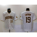 San Diego Padres #19 Tony Gwynn White Puhics Team Logo Stitched Cool Base Jerseys