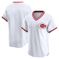 Cincinnati Reds White Puhics Throwback Cooperstown Collection Limited Jersey
