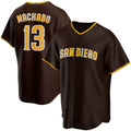 San Diego Padres #13 Manny Machado Brown Puhics Alternate Replica Player Jersey