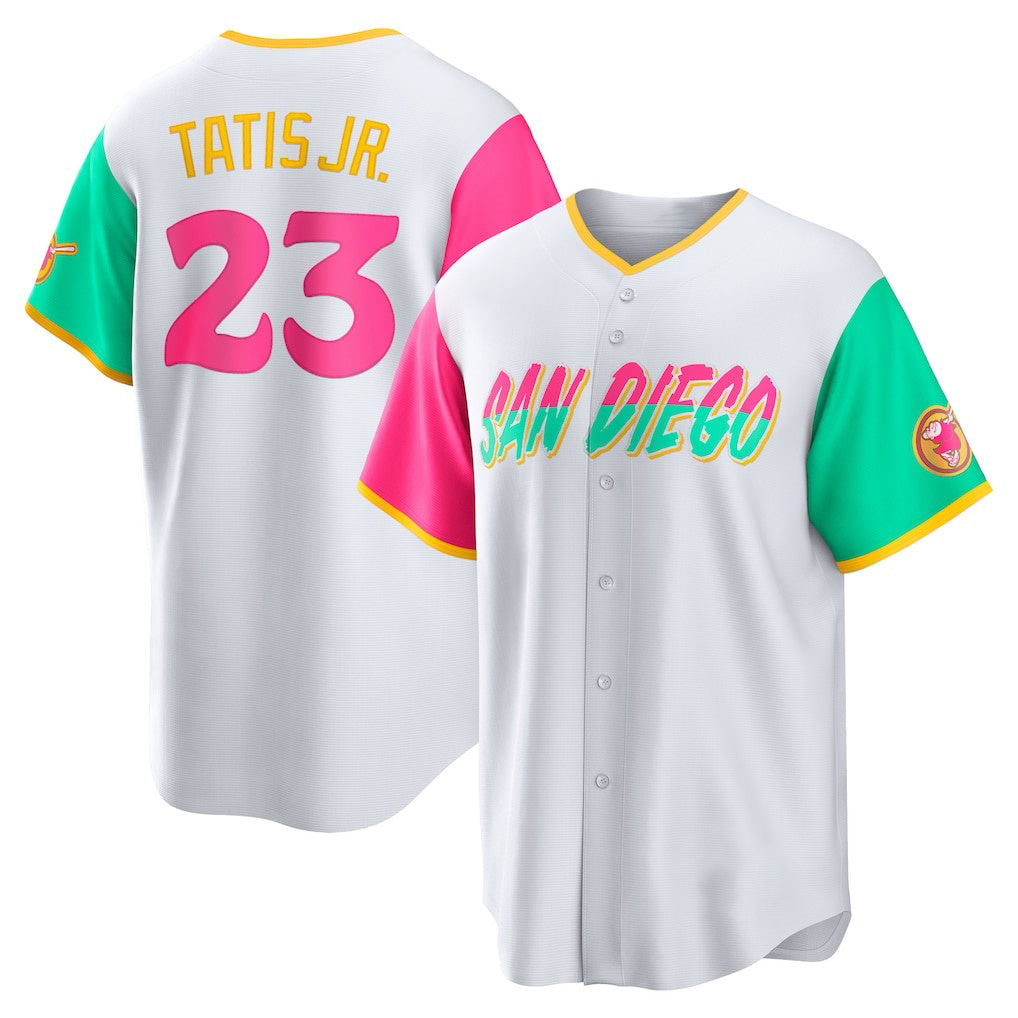 San Diego Padres #23 Fernando Tatis Jr. White Puhics City Connect Replica Player Jersey