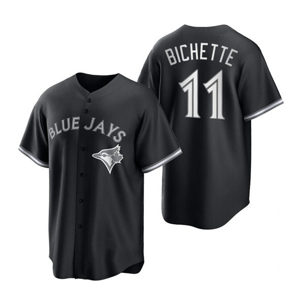 Toronto Blue Jays #11 Bo Bichette Black Puhics Stitched Cool Base Jersey