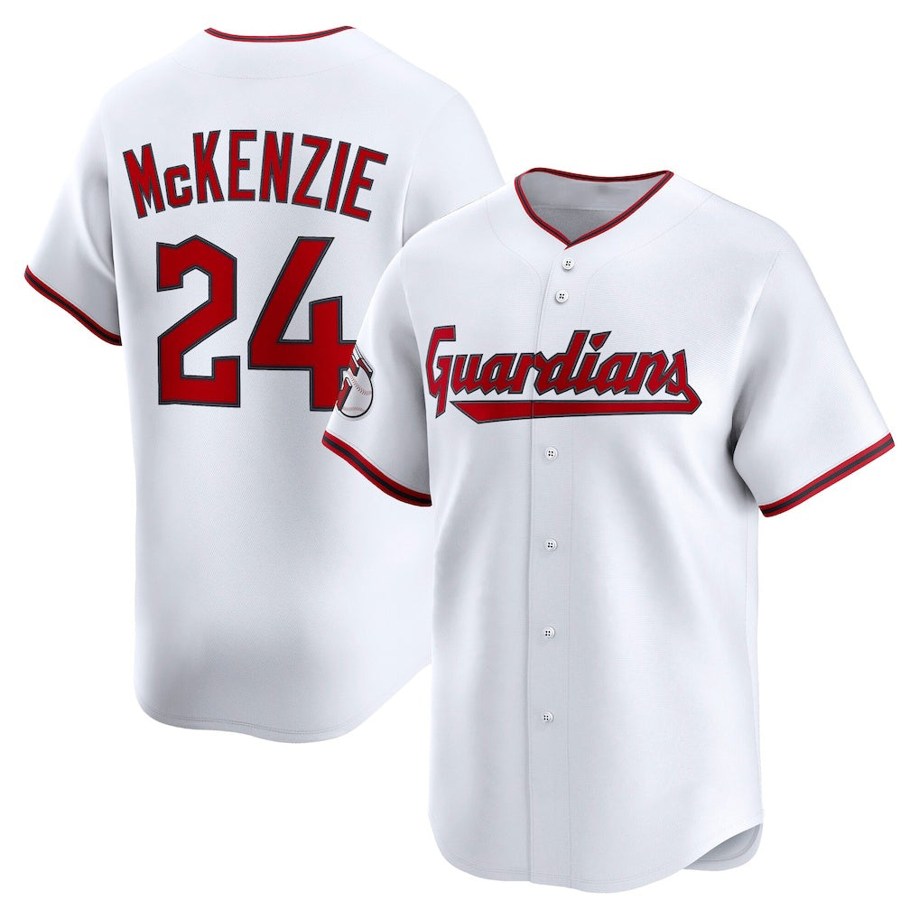 Cleveland Guardians #24 Triston McKenzie White Puhics Home Limited Player Jersey