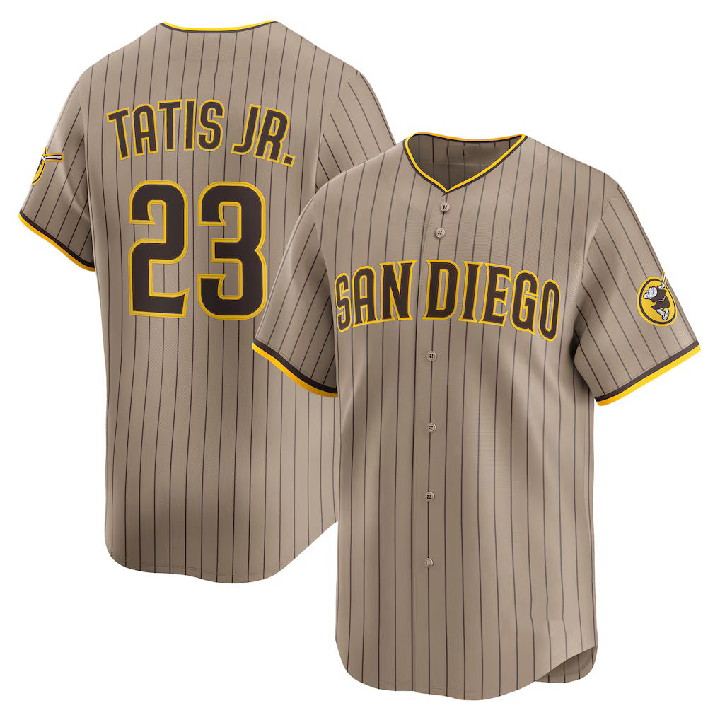 San Diego Padres #23 Fernando Tatis Jr. Khaki Puhics Alternate Limited Player Jersey