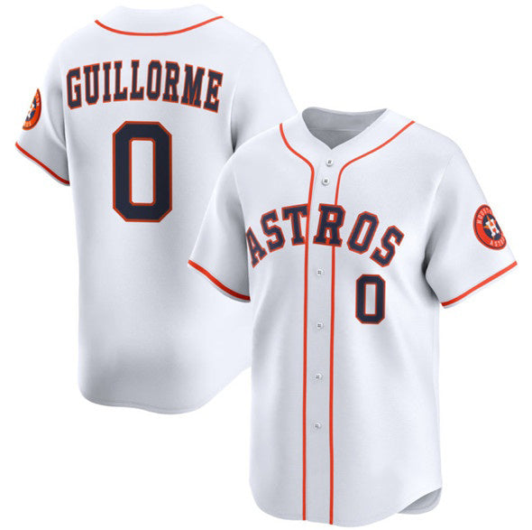 Houston Astros #0 Luis Guillorme White Puhics 2025 Home Limited Stitched Jersey