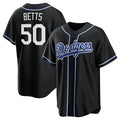 Los Angeles Dodgers #50 Mookie Betts Black Puhics Lights Out Limited Stitched Jersey