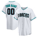 Custom Arizona Diamondbacks White Puhics Cool Base Stitched Jersey