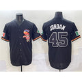 Chicago White Sox #45 Michael Jordan Black Puhics Mexico Limited Stitched Jersey