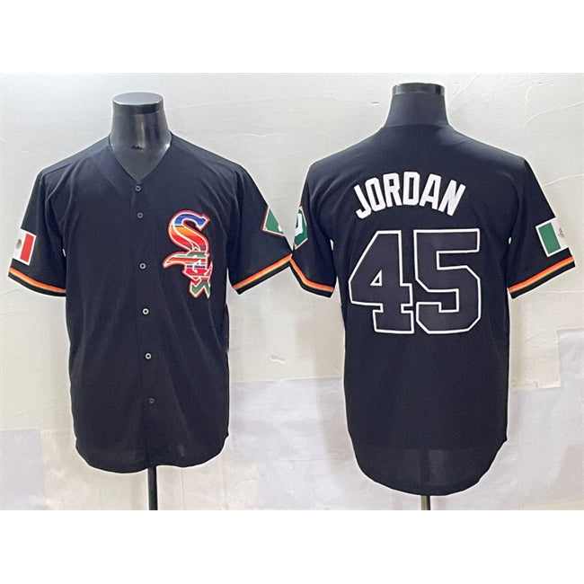 Chicago White Sox #45 Michael Jordan Black Puhics Mexico Limited Stitched Jersey