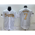 Atlanta Braves #7 Dansby Swanson White Puhics 2022 All Star Stitched Flex Base Jersey