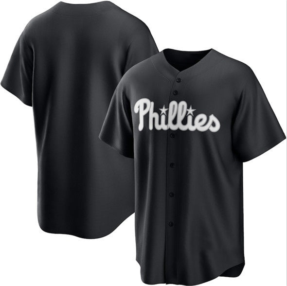 Philadelphia Phillies Blank Black Puhics Lights Out Limited Stitched Jersey