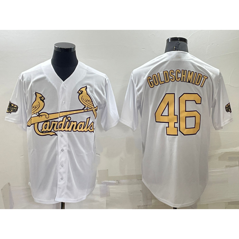 St. Louis Cardinals #46 Paul Goldschmidt White Puhics 2022 All Star Stitched Cool Base Jersey