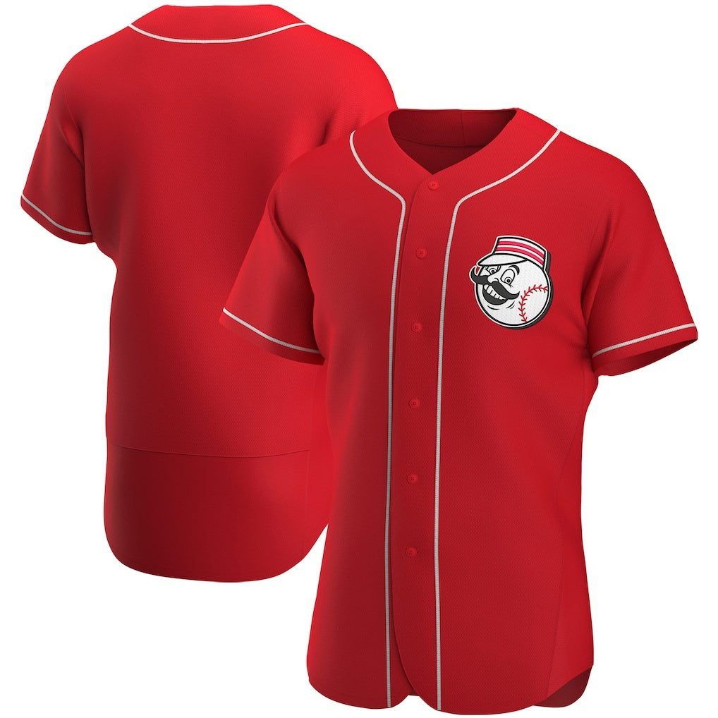 Cincinnati Reds Scarlet Puhics Alternate Authentic Team Logo Jersey
