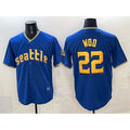 Seattle Mariners #22 Bryan Woo Royal Puhics 2025 Limited Stitched jersey