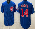 Chicago Cubs #14 Ernie Banks Blue Puhics Limited Jersey