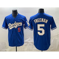 Los Angeles Dodgers #5 Freddie Freeman Royal Puhics Limited Stitched Jersey