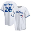 Toronto Blue Jays #26 Matt Chapman White Puhics Cool Base Stitched Jersey