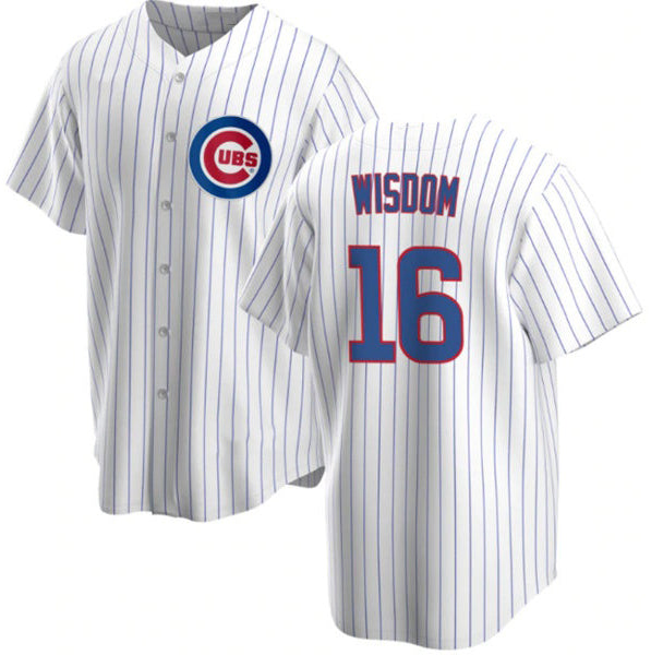 Chicago Cubs #16 Patrick Wisdom White Puhics Cool Base Stitched Jersey