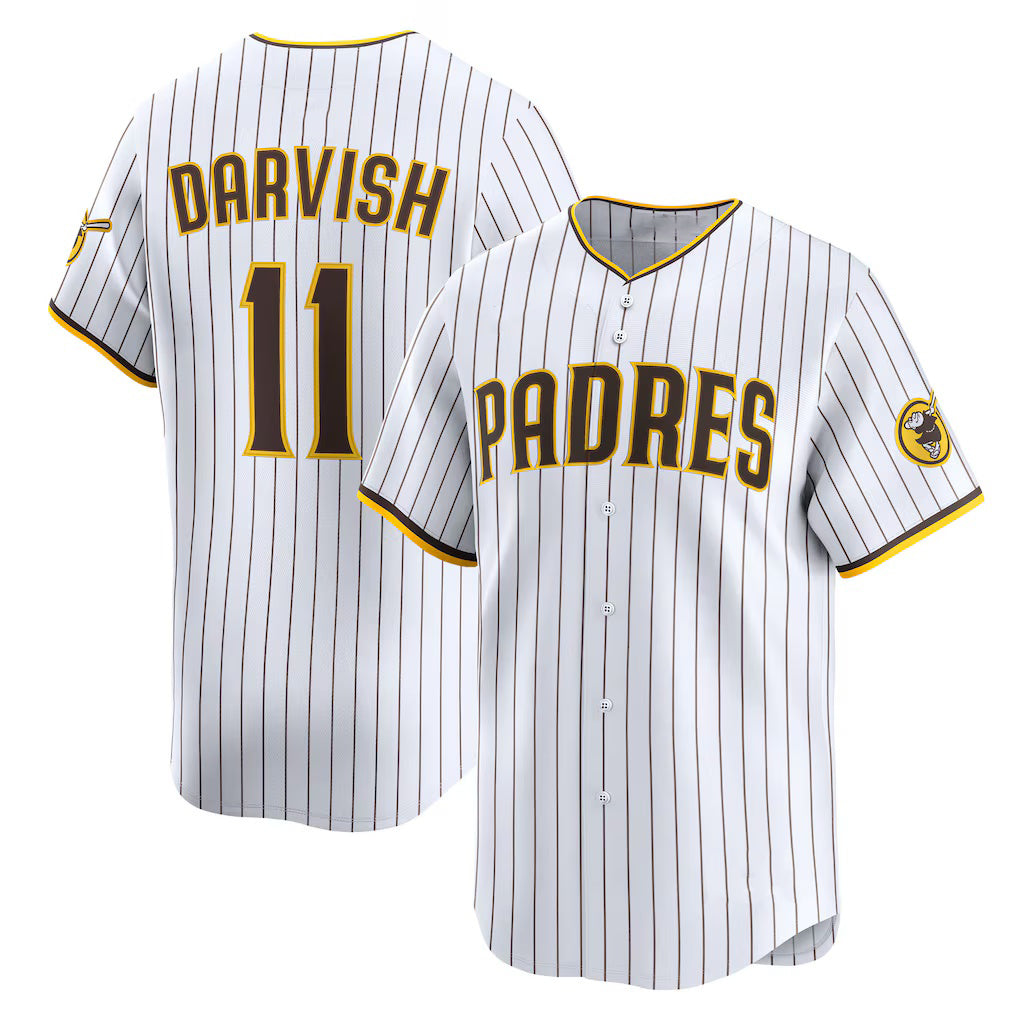 San Diego Padres #11 Yu Darvish White Puhics Home Limited Player Jersey