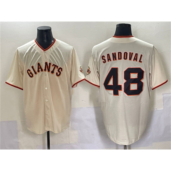 San Francisco Giants #48 Pablo Sandoval Cream Puhics 2024 Home Limited Stitched Jersey