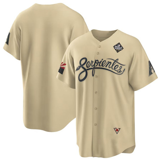 Arizona Diamondbacks Blank Gold Puhics 2023 World Series City Connect Cool Base Stitched Jersey