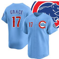 Chicago Cubs #17 Mark Grace Blue Puhics 2024-25 2nd Alternate Limited Stitched Jersey