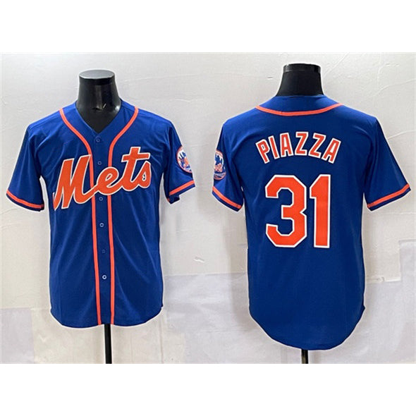 New York Mets #31 Mike Piazza Blue Puhics Cool Base Stitched Jersey