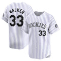 Colorado Rockies #33 Larry Walker White Puhics Home Limited Stitched Jersey