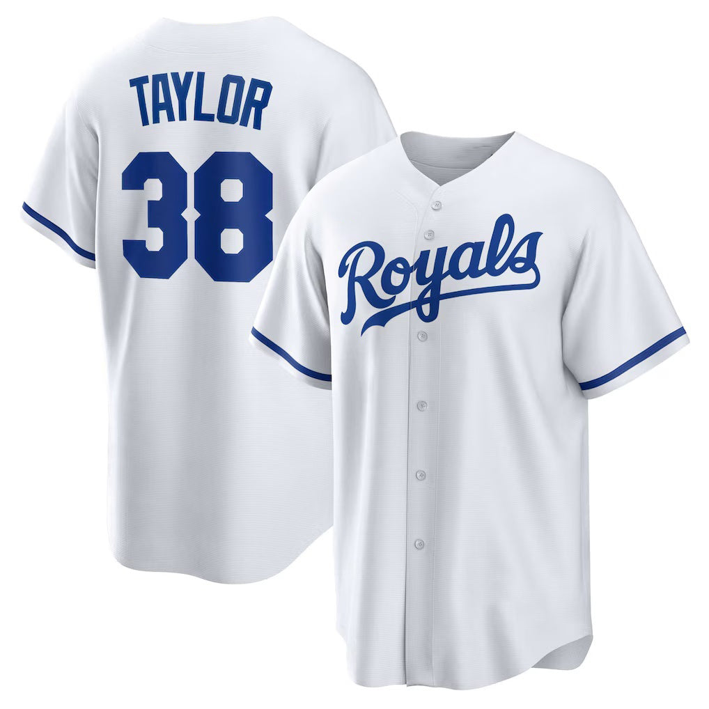 Kansas City Royals #38 Josh Taylor White Puhics Home Replica Player Jersey