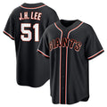 San Francisco Giants #51 Jung Hoo Lee Black Puhics Out Stitched Jersey