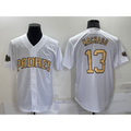 San Diego Padres #13 Manny Machado White Puhics 2022 All Star Stitched Cool Base Jersey