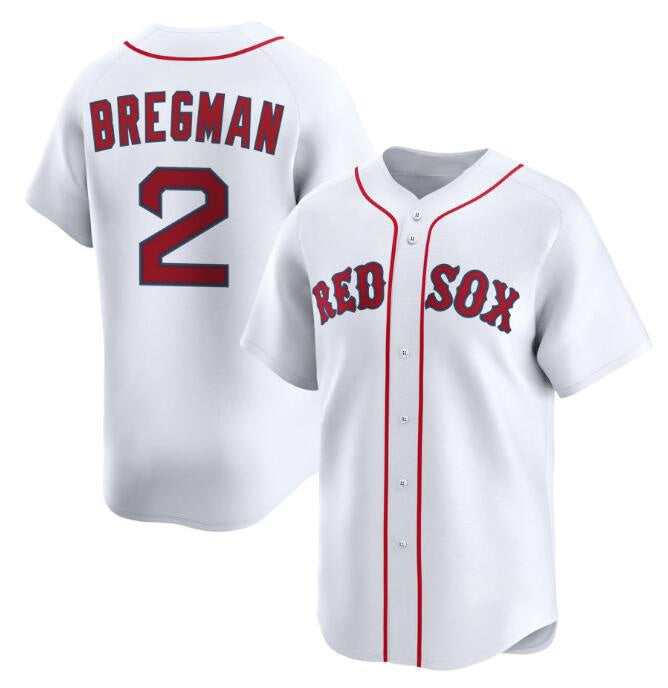Boston Red Sox #2 Alex Bregman White Puhics 2024 Home Limited Stitched Jersey