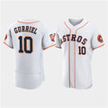 Houston Astros #10 Yuli Gurriel White Puhics 60th Anniversary Flex Base Stitched Jersey
