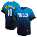 Philadelphia Phillies #10 J.T. Realmuto Blue Puhics 2024 City Connect Limited Player Jersey
