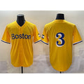 Boston Red Sox #3 Ceddanne Rafaela Gold Puhics City Connect Stitched Jersey