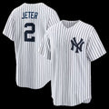 New York Yankees #2 Derek Jeter White Puhics Home Retired Player Replica Jersey