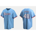 Texas Rangers #48 Jacob deGrom Light Blue Puhics Cool Base Stitched Jersey