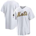 New York Mets Blank White Puhics 2022 All-Star Cool Base Stitched Jersey