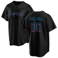 Custom Miami Marlins Black Puhics Alternate Replica Jersey