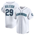 Seattle Mariners #29 Cal Raleigh White Puhics Home Limited Player Jersey